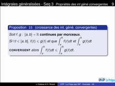 Chapitre 1 - Intégrales généralisées - Séquence 3 - Extrait 3 - Croissance