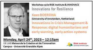 Workshop Cycle « Innovations for Resilience » : Innovations in Crisis Management and Response: digital humanitarians and early warning, early action systems