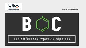 Les différents types de pipettes