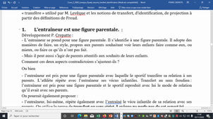 Relation Intervenant Pratiquant Approche Psychanalytique Expose ouvrage M. Leveque : Tranfert