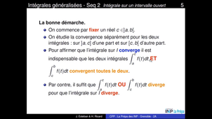 Chapitre 1 - Intégrales généralisées - Séquence 2 - Extrait 2 - Définition