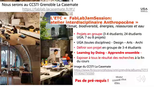 ETC FabLabJamSession Atelier Interdisciplinaire Anthorpocène