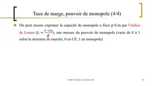 Corolleur F. 2021 Lecture 3 Pouvoir de marché et bien-être_L3 FEG UGA