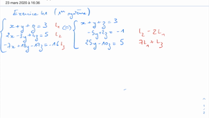 Pivot de Gauss- Cas d'une infinité de solutions