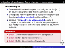 Chapitre 2 - Intégrales généralisées - Séquence 4 - Extrait 0 - Introduction