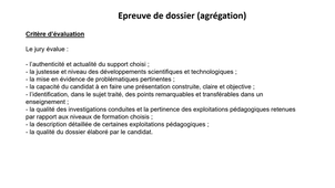 Troisème séance préparation dossier agrégation