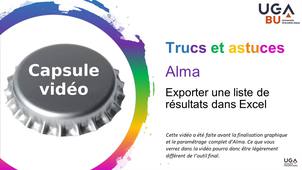 Trucs et astuces Alma/Primo - capsule vidéo n°3 - Exporter une liste de résultats dans Excel