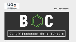 Conditionnement d'une burette