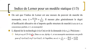 Corolleur F. 2021 Lecture 4 oligopole statique Lerner_L3 FEG UGA