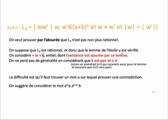 Langages et preuves par contradiction du lemme de l'étoile