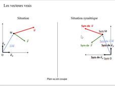 Vecteurs vrais et pseudo-vecteurs