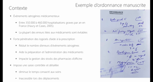 Système de dialogue oral - Saisie des prescriptions médicamenteuses