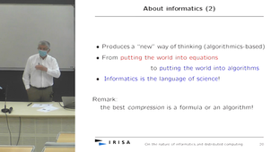 What is Informatics? What is distributed computing about?