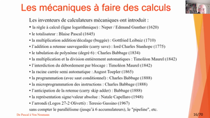 Histoire de l'informatique - les calculateurs mécaniques de Pascal à l'ENIAC