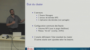 Retour d'expérience Docker swarm sur un cluster HPC