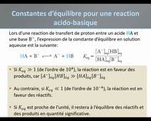 Position d'un équilibre acide-base et échelle de pKa