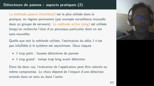Systèmes distribués: concensus, implémentation des détecteurs